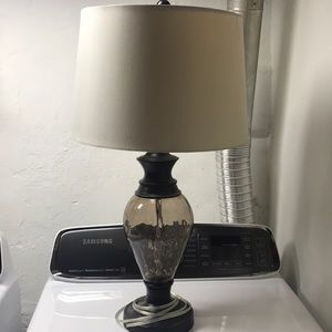 Glass & metal Lamp with Round shade